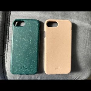 Authentic PELA cases plant based iphone 6/6s/7/8 case green and pink 2 for 1